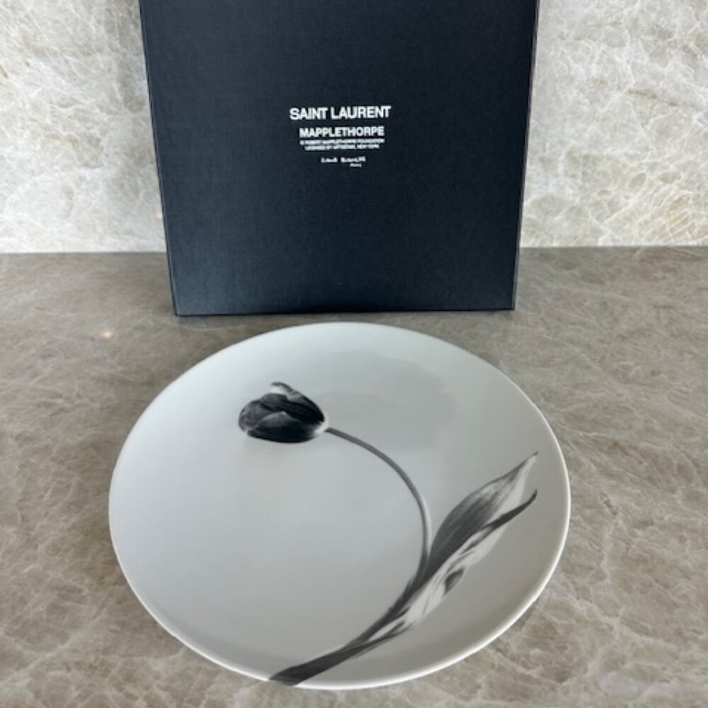 Saint Laurent + Mapplethorpe White Tulip Plate BNIB